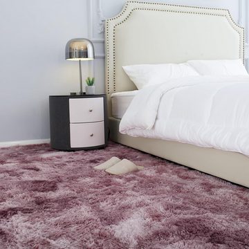 Zeltteppiche Flauschiger rosa Shaggy-Teppich fürs Wohnzimmer, KIKI