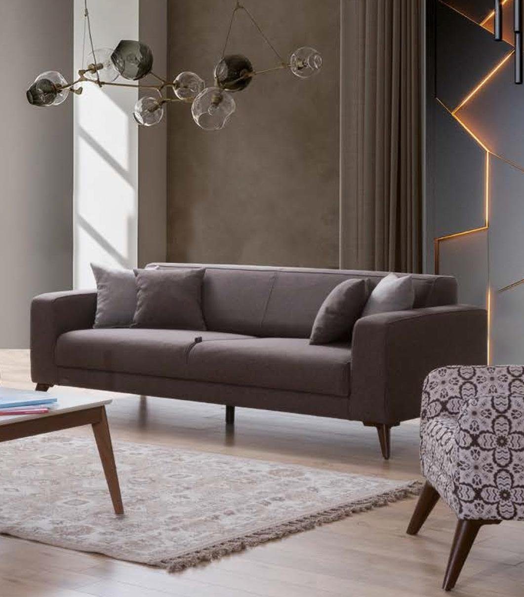 JVmoebel Sofa Dreisitzer Luxus Sofa 3 Sitzer Sofas Sitz Stoff Design Couch Textil