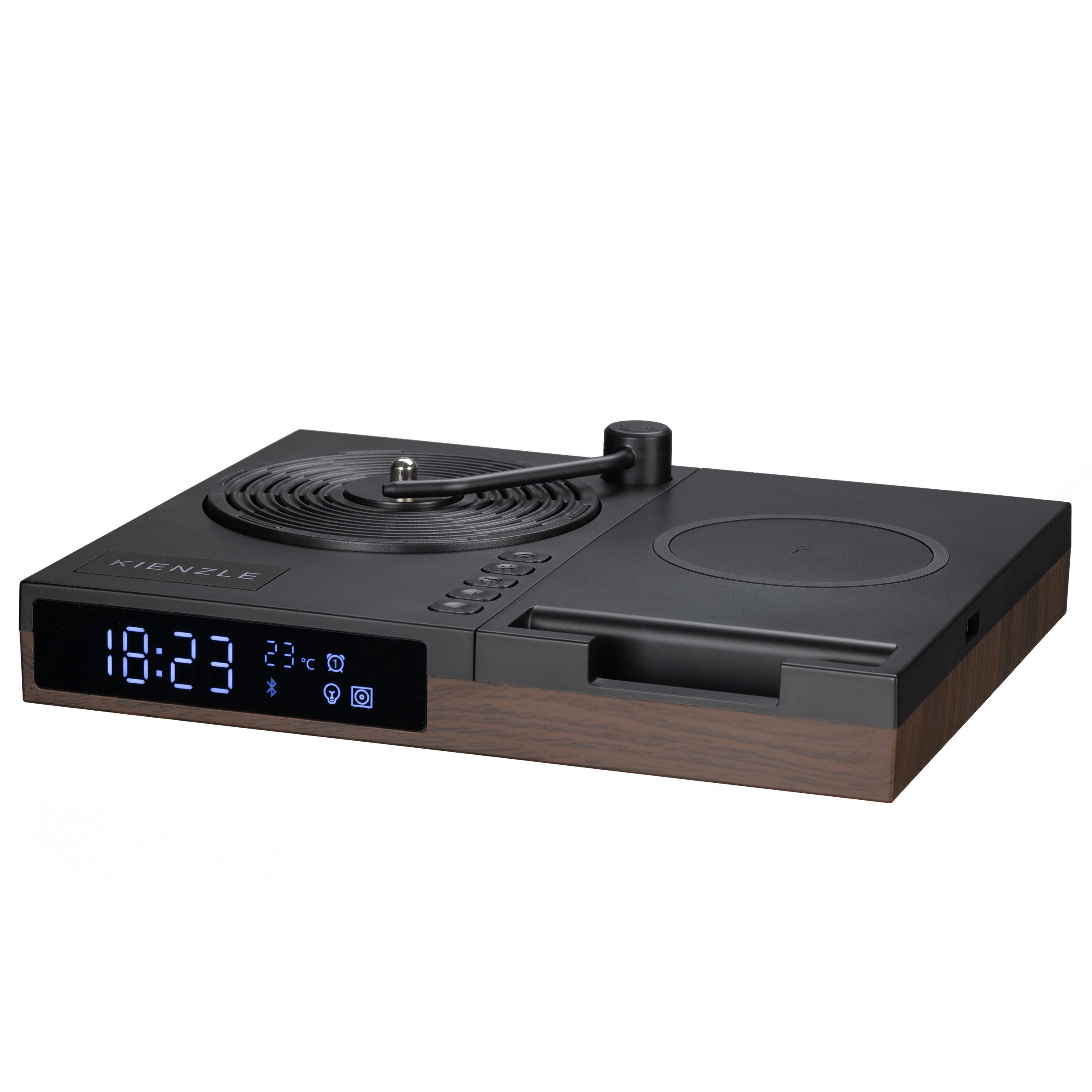 Kienzle Funkwecker KIENZLE Wecker mit Bluetooth® Lautsprecher und kabelloser Ladestation