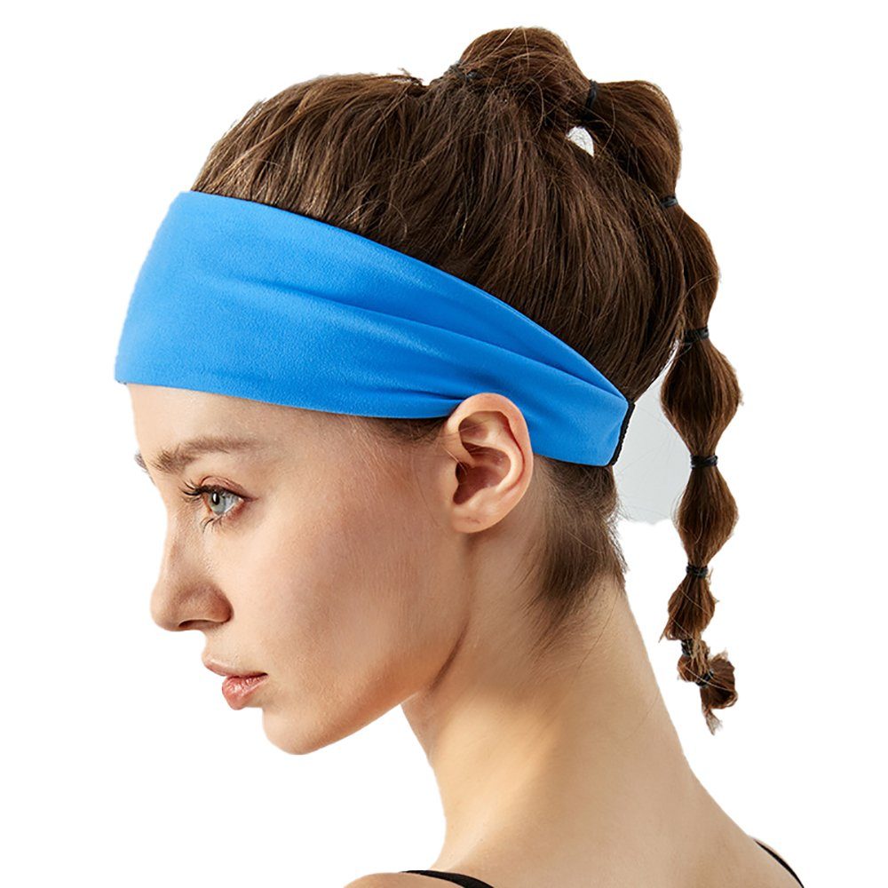 SCOHEAD Haarband Sport-Haarband Frauen, Fitness-Haarbündel Laufsport-Stirnband Atmungsaktives, Blauer-Nil schweißabsorbierendes Stirnband Frauen