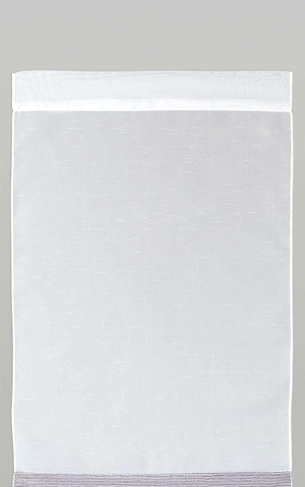 SET HxB Streifenglanz, LYSEL®, (1 Scheibenhänger 80x30cm anthrazit St), transparent, Scheibengardine MiniFLV