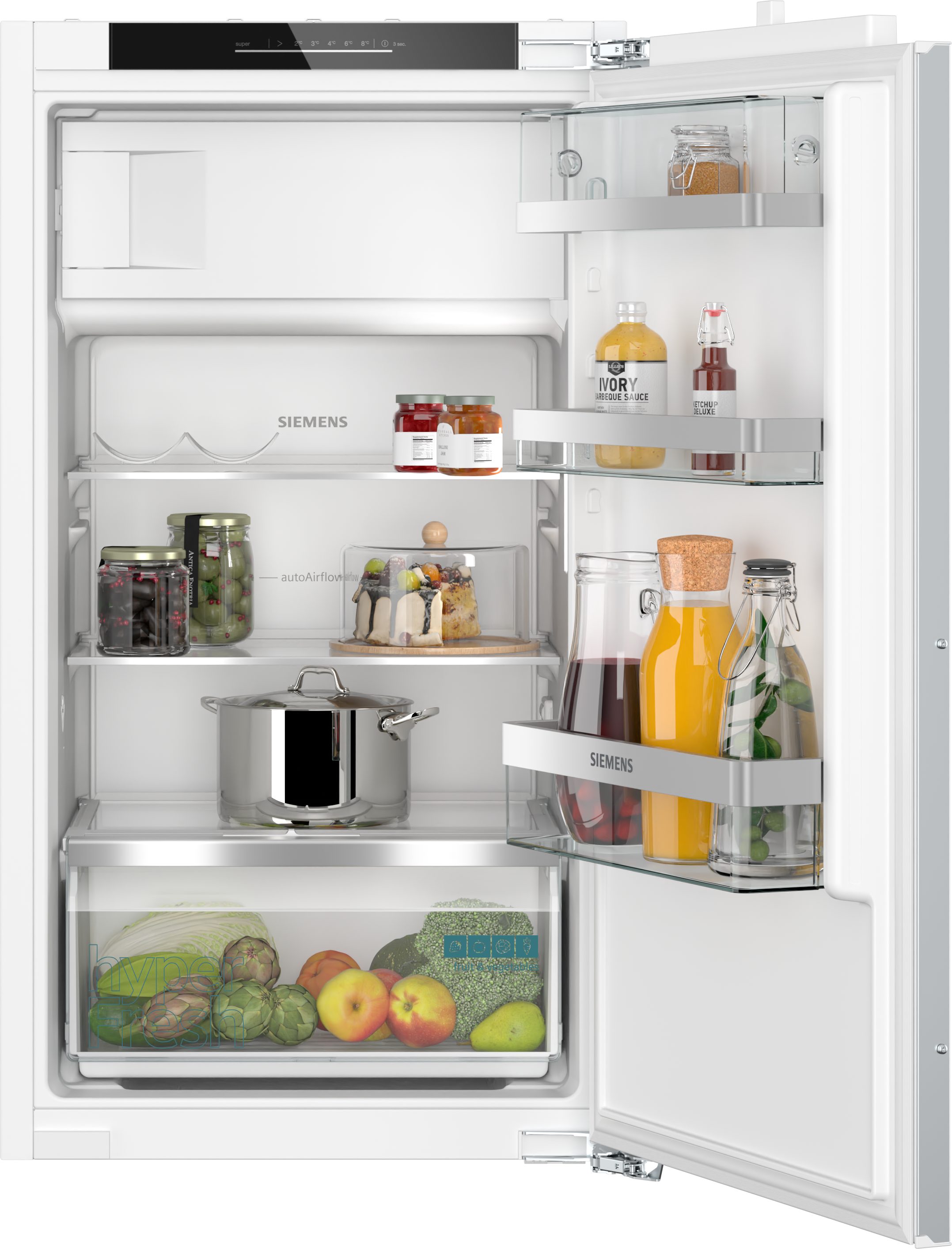 SIEMENS Einbaukühlschrank iQ500 KI32LADD1, 102,1 cm hoch, 55,8 cm breit, HyperFresh: die extragroße Schublade für Obst und Gemüse