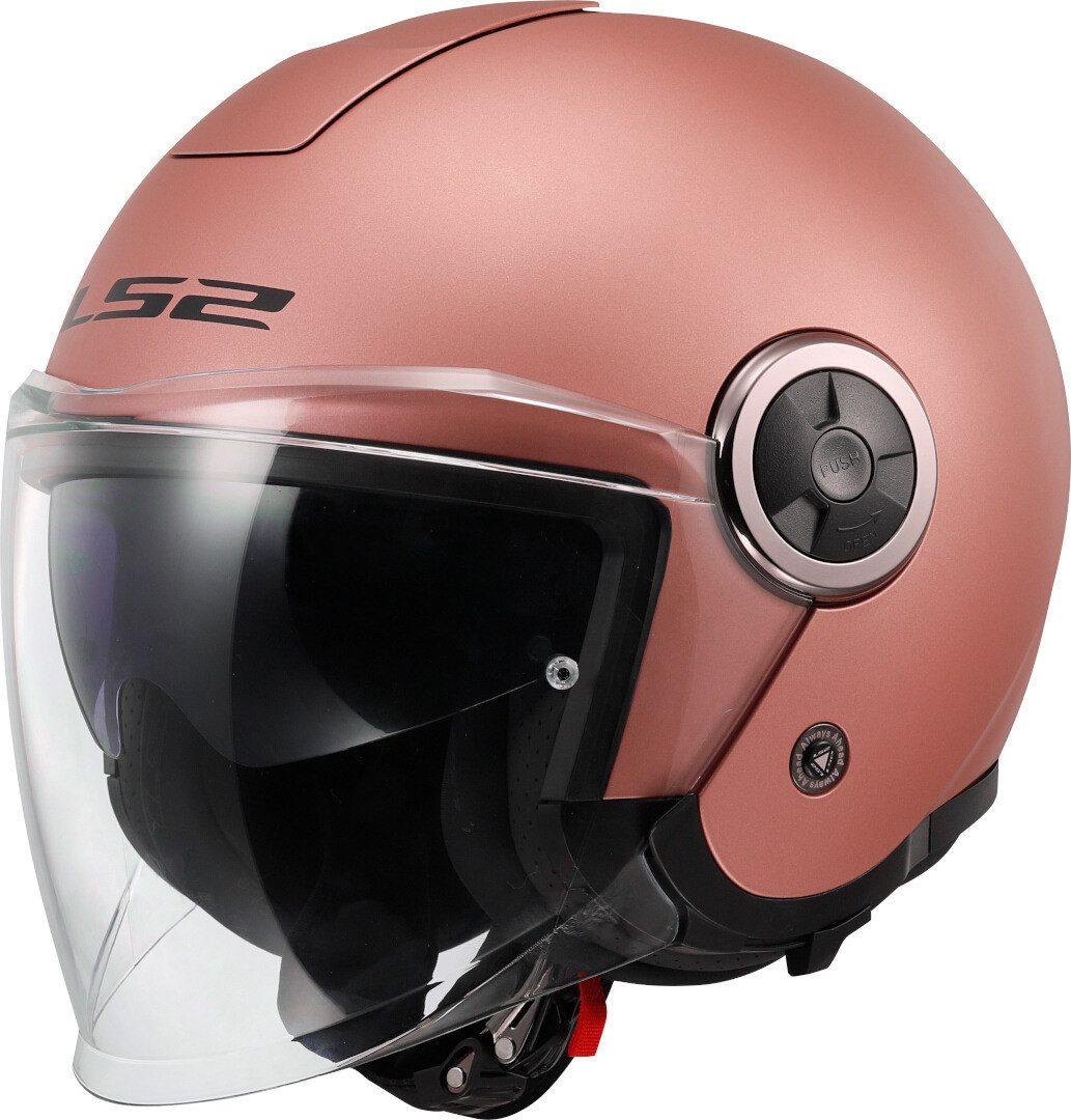 LS2 Motorradhelm OF620 Classy Solid Jethelm, vorbereitet für Kommunikationssystem,integriertes Sonnenvisier