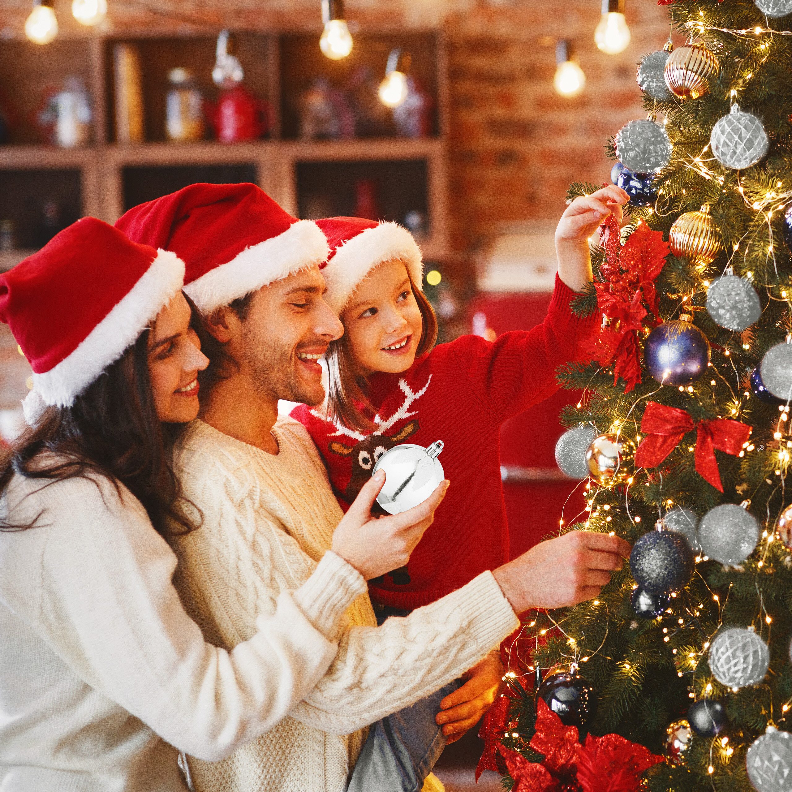 relaxdays Weihnachtsbaumkugel Weihnachtskugeln im 72er Set, silber