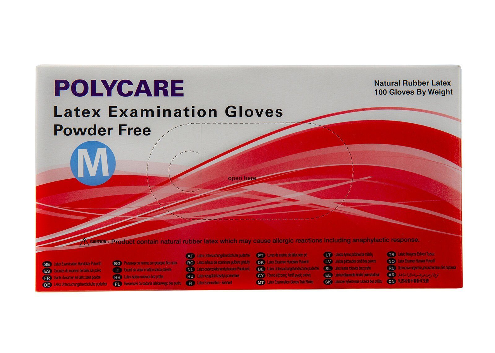Polycare Einweghandschuhe Polycare Latexhandschuhe ungepudert - 100 Stück