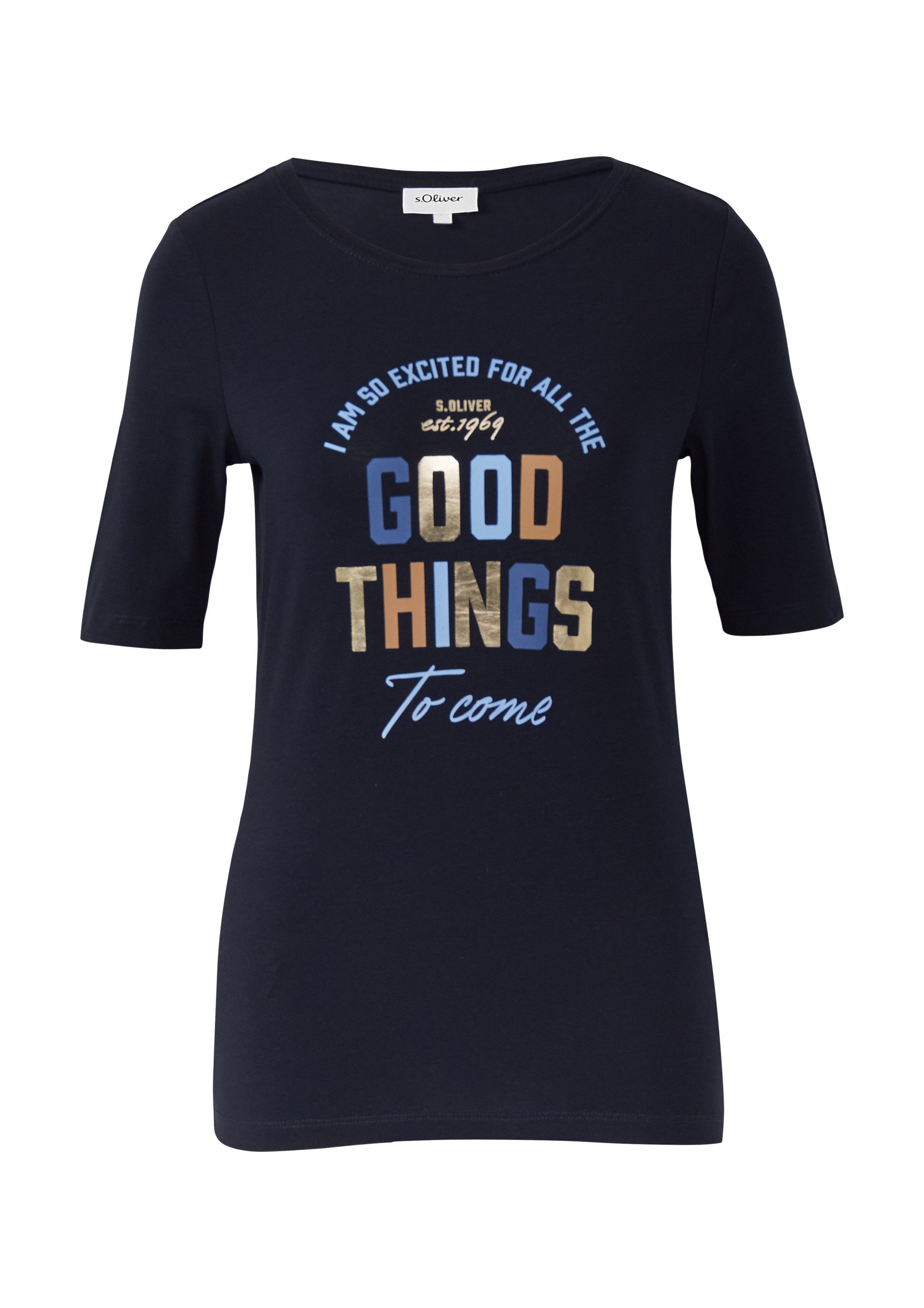 s.Oliver Kurzarmshirt T-Shirt T-Shirt im Slim Fit mit Artwork günstig online kaufen