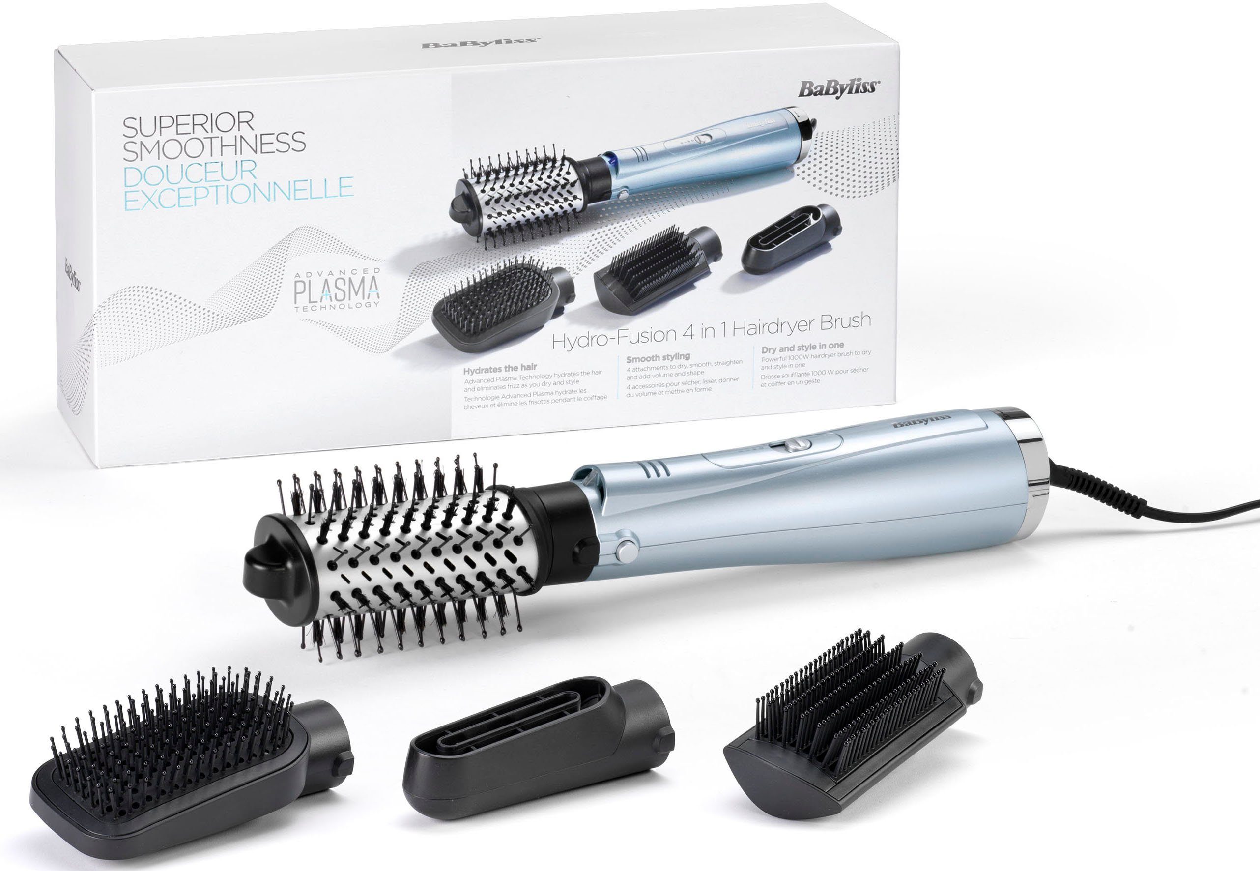 BaByliss Warmluftbürste Hydro Fusion Smooth & Shape