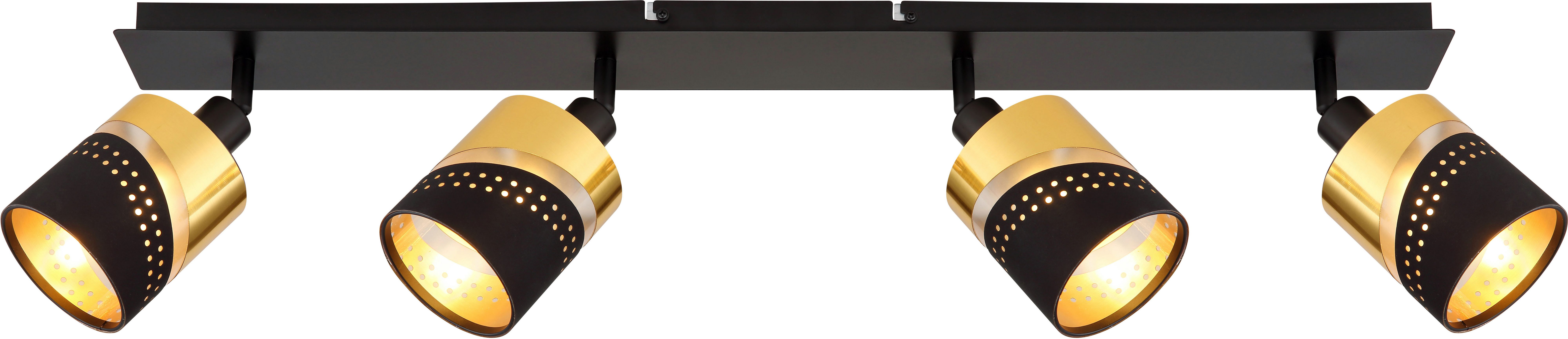 GLOBO LIGHTING Deckenstrahler OR, ohne Leuchtmittel, Deckenspot/schwarz/gol günstig online kaufen