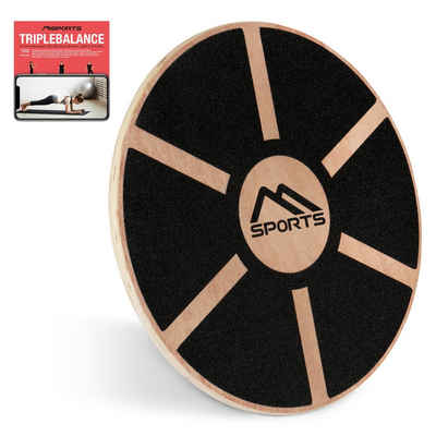 MSports® Stabilisations-Therapiegerät »Balance Board aus Holz 39 cm Durchmesser Wackelbrett«