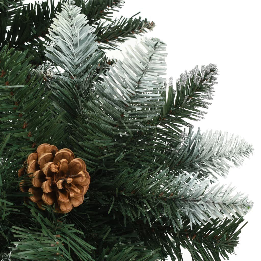 Weihnachtsbaum Kiefernzapfen 210 cm Weißem Glitzer Künstlicher furnicato