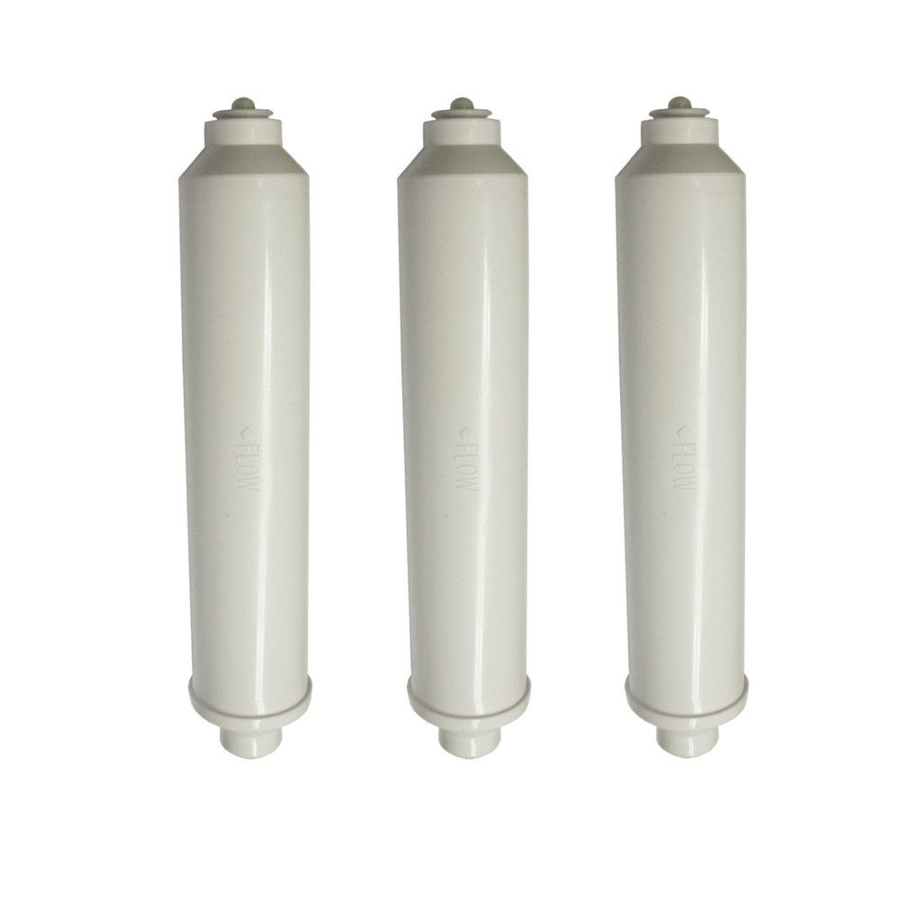 Trade-Shop Ersatzfilter 3x passend für Gorenje NRS9181CXB NRS9182CBBK NRS9182CXB ersetzt AR031, Zubehör für Side-By-Side Kühlschränke, Durchflussmenge: 1,3 Liter pro Minute / mit hygienischen Schutzkappen