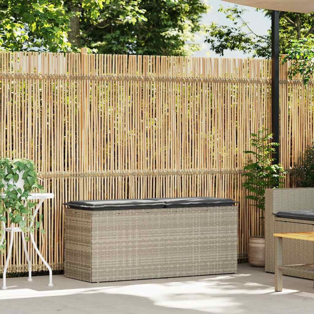 vidaXL Gartenbank Gartenbank mit Kissen Hellgrau günstig online kaufen