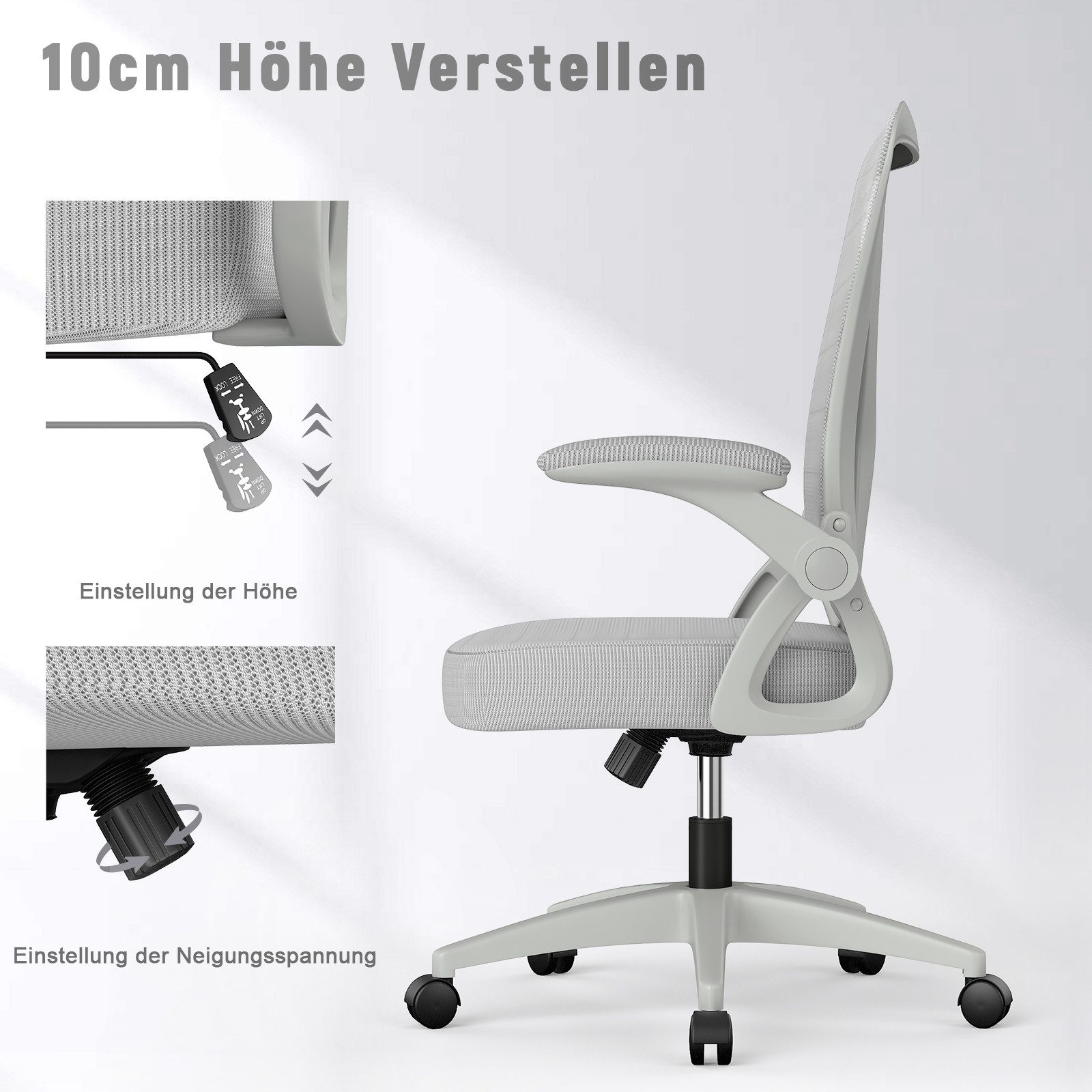 BIGZZIA Bürostuhl Ergonomischer Sitz, Sessel mit günstig online kaufen