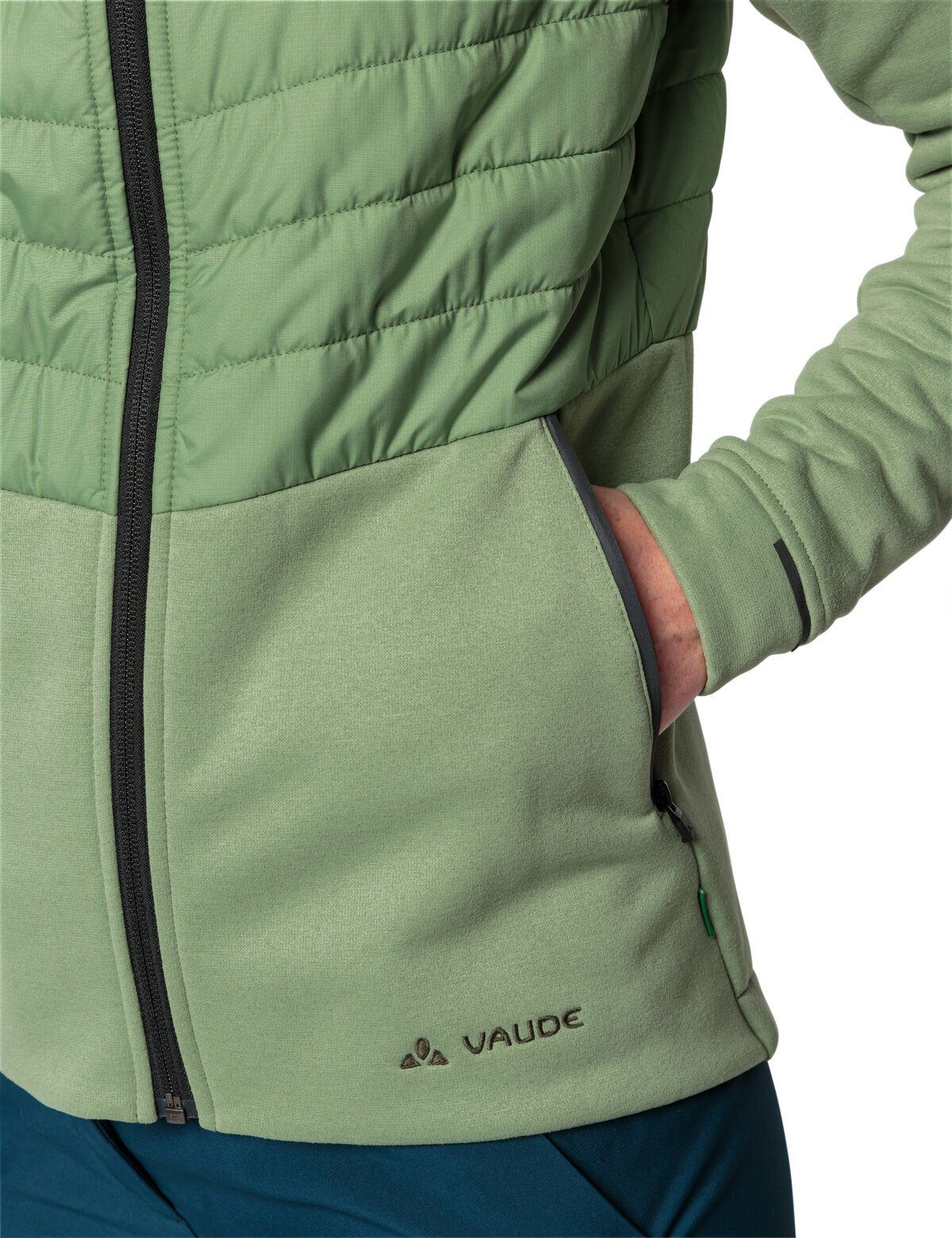VAUDE Outdoorjacke Women's Comyou Fleece Jacket Klimaneutral green willow (1-St) kompensiert