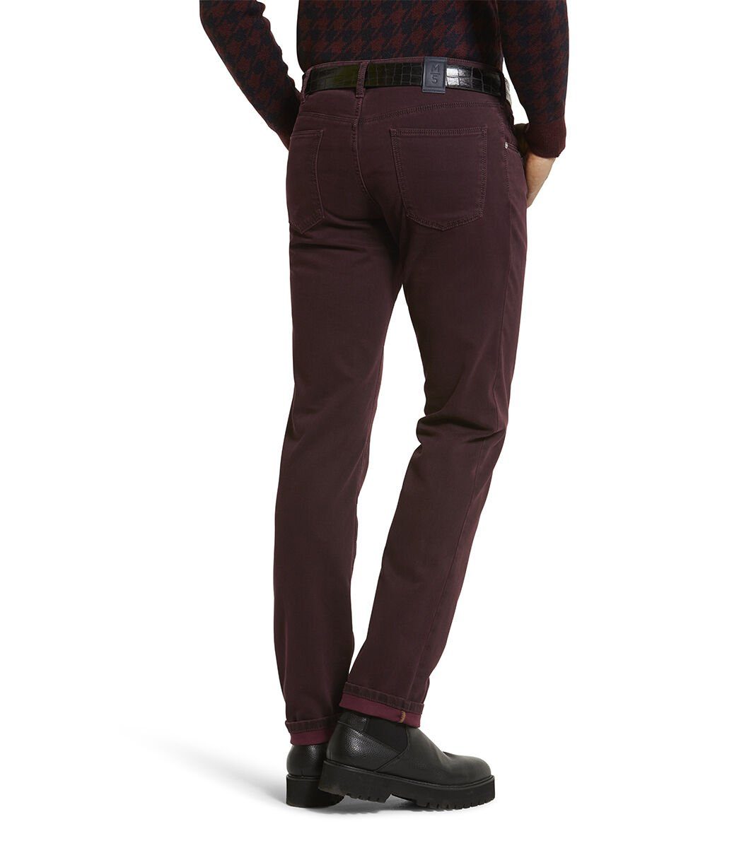 Super-Stretch dunkelrot mit MEYER M5 Slim-fit-Jeans