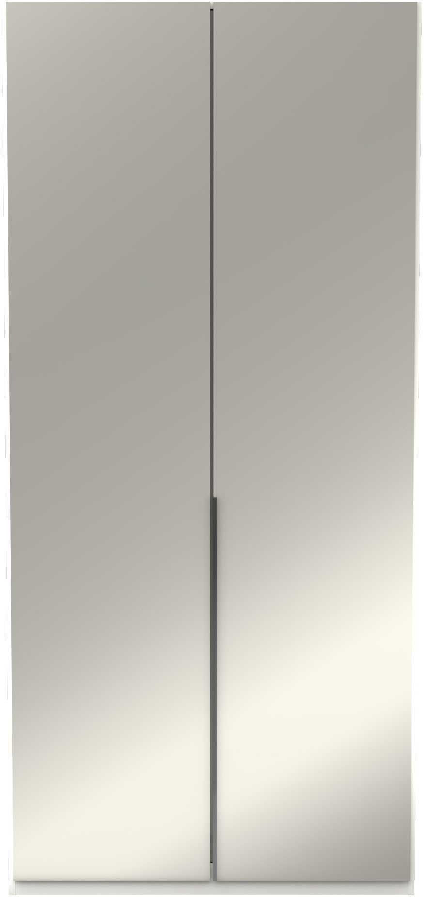 Musterring Kleiderschrank San Diego, Kleiderschrank, Schrank, Garderobe, mit Glastüren (1-St., weiß, Türen gedämpft, 2 Höhen, mehrere Breiten, MADE IN GERMANY) 2-türig (gedämpft), 2 Böden, 1 Kleiderstange, Chromgriffe