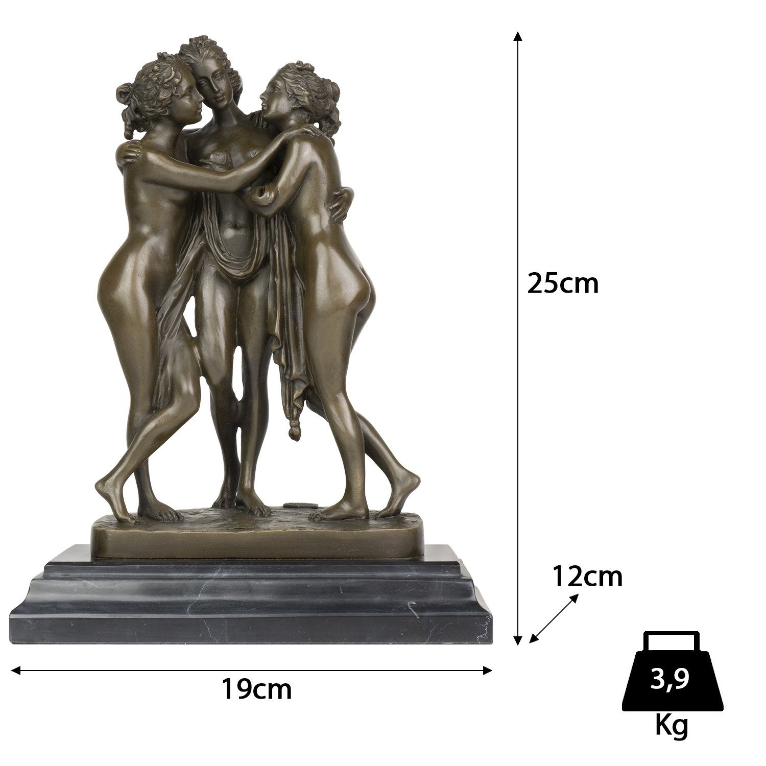 Moritz Skulptur (nV) FA-50 A BRONZE SCULPTURE OF THE 3 GRACES