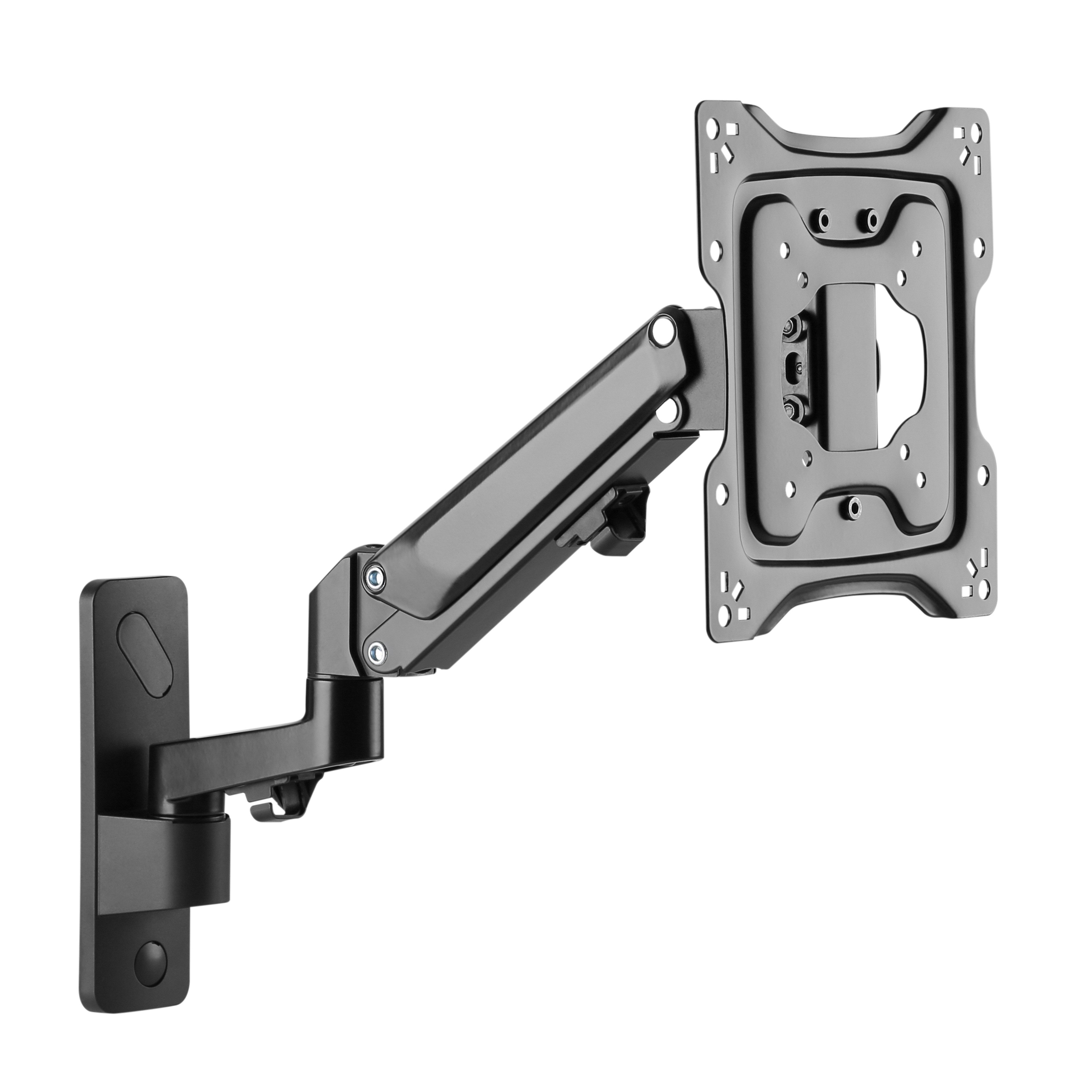 RICOO TV-Wandhalterung Gasfeder TV Wandhalterung mit Schwenk- und Neigefunktion S4422, (bis 43 Zoll, VESA bis 200x200, 1-tlg., neigbar schwenkbar 23" bis 43" Höhenverstellung per Gasfeder, bis 20° Neigung, bis 180° Schwenkung +/-3° Drehung Monitor Wand Halter)