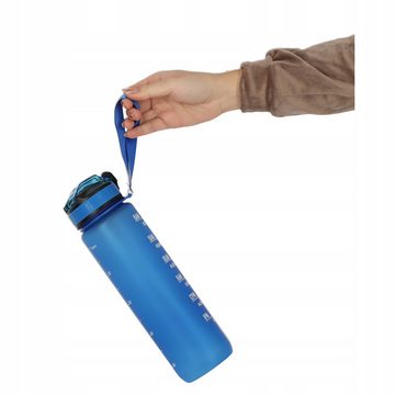 Festivalartikel Trinkflasche Wasserflasche mit Trinkhalm 1L, Sport & Reisen, Tritan, Neu