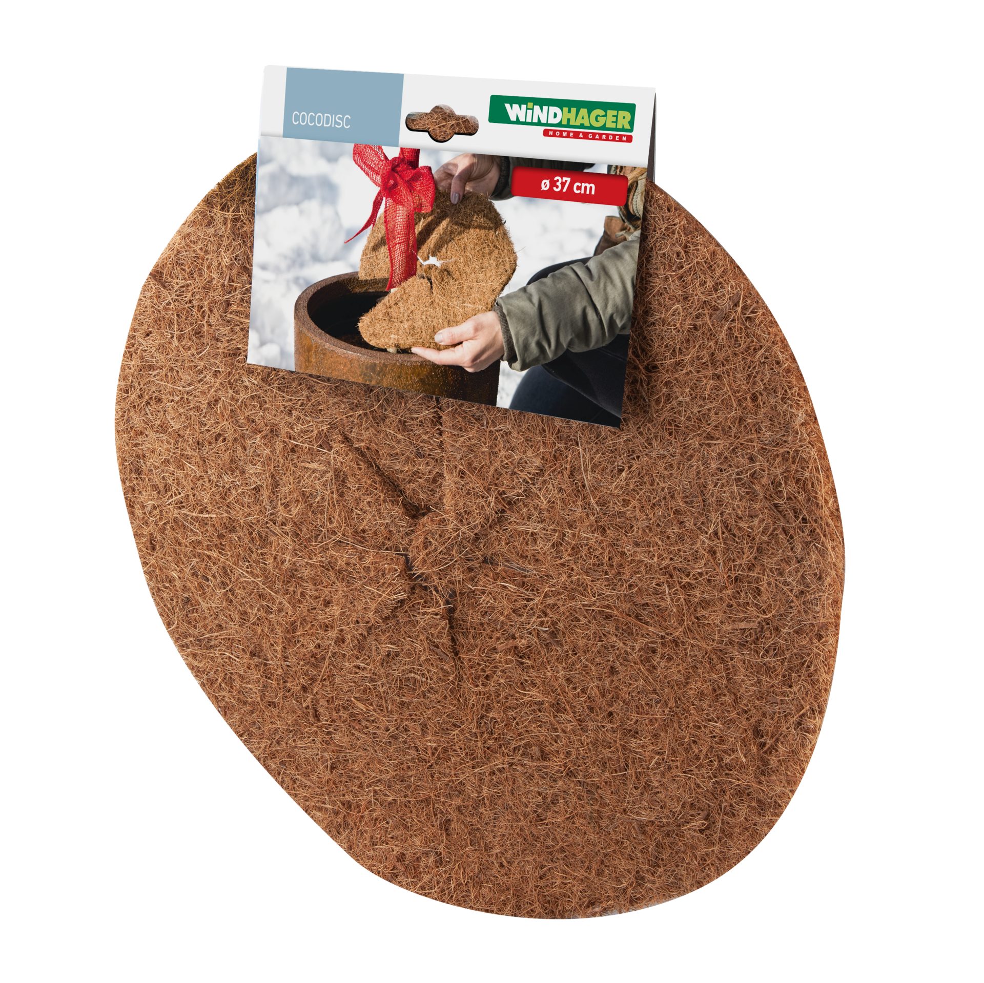 Windhager Winterschutzvlies Cocodisc, Frostschutz Mulchscheibe für Pflanzen, (1-St), Kälteschutz aus Kokosfasern, erhältlich mit Ø 37 cm oder 60 cm