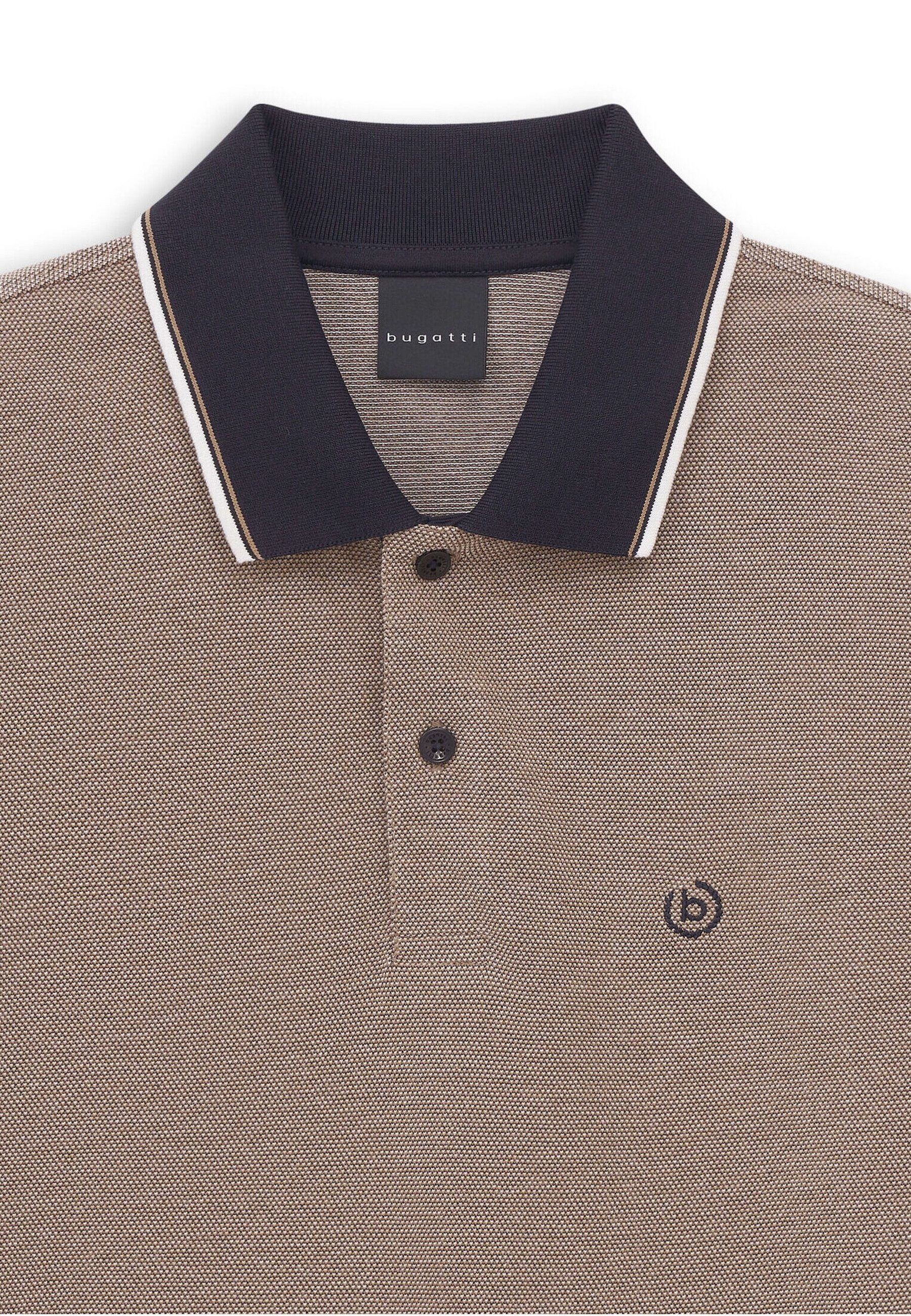 bugatti Poloshirt Modern Fit mit dezenter Stickerei