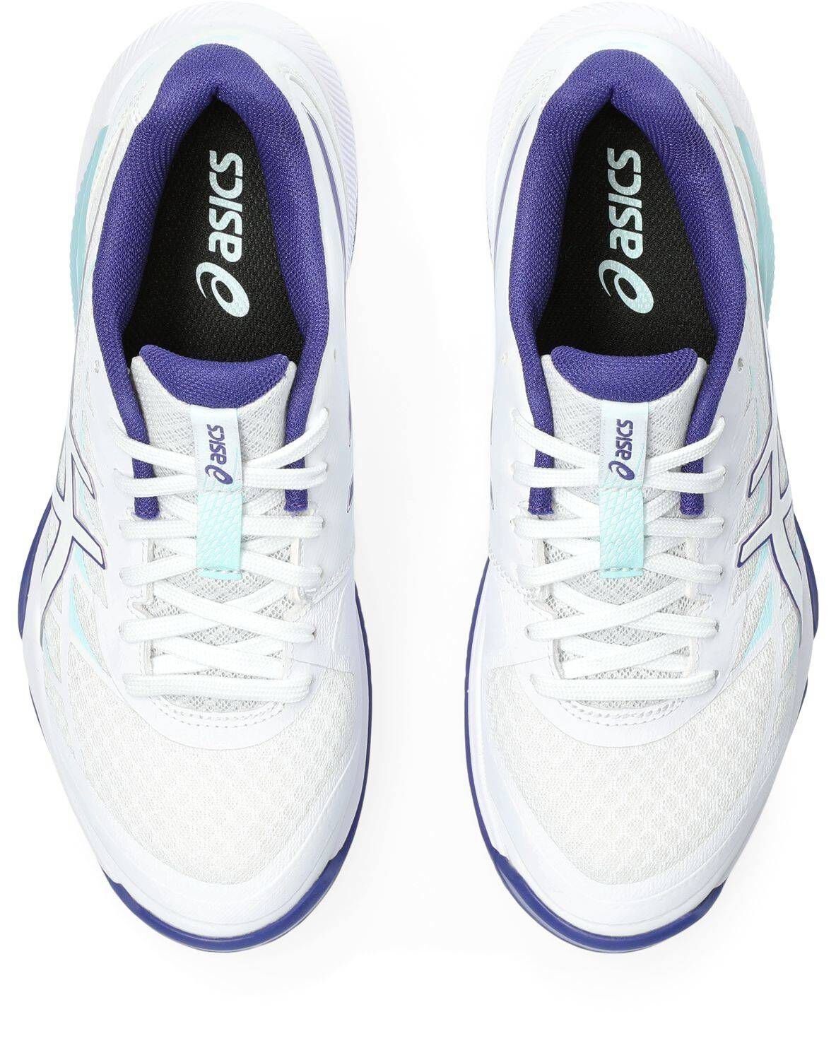 Asics Damen Hallensportschuhe TACTIC W WHITE/EGGPLANT 12 Hallenschuh GEL