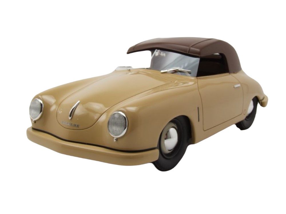 Schuco Modellauto Porsche 356 Gmünd Cabrio geschlossen 1949 beige, Maßstab 1:18