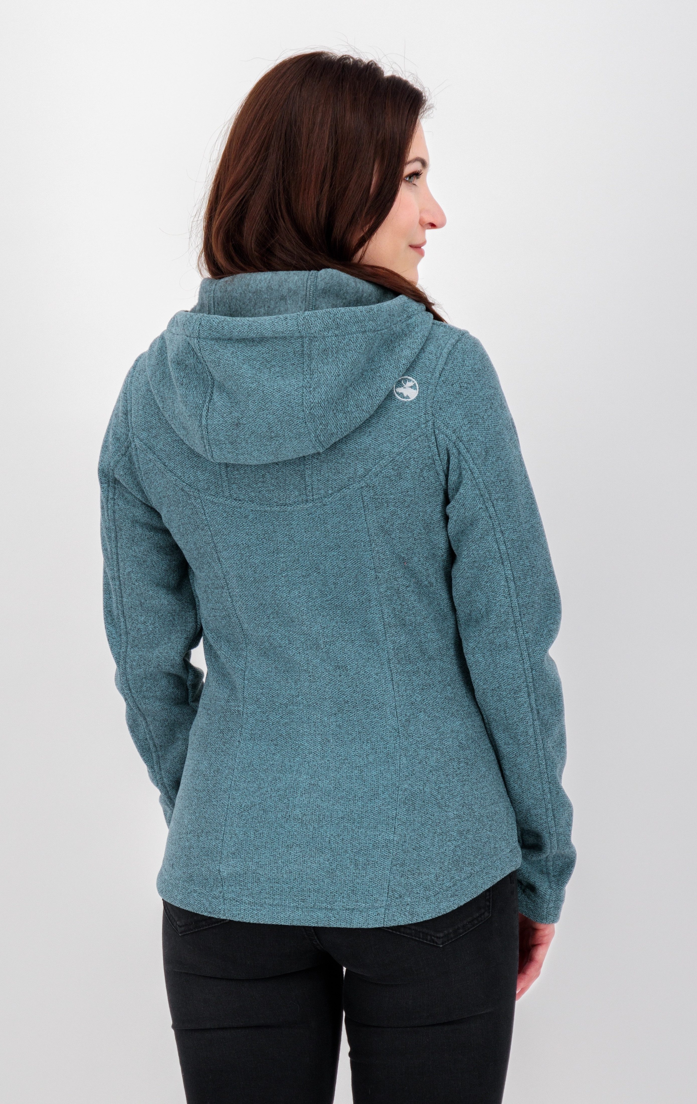 DEPROC Active Strickfleecejacke GLORY MAY CS Fleecejacke, Fleece, Mid-Layer auch in Großen Größen. mit 2-Wege-Reißverschluß
