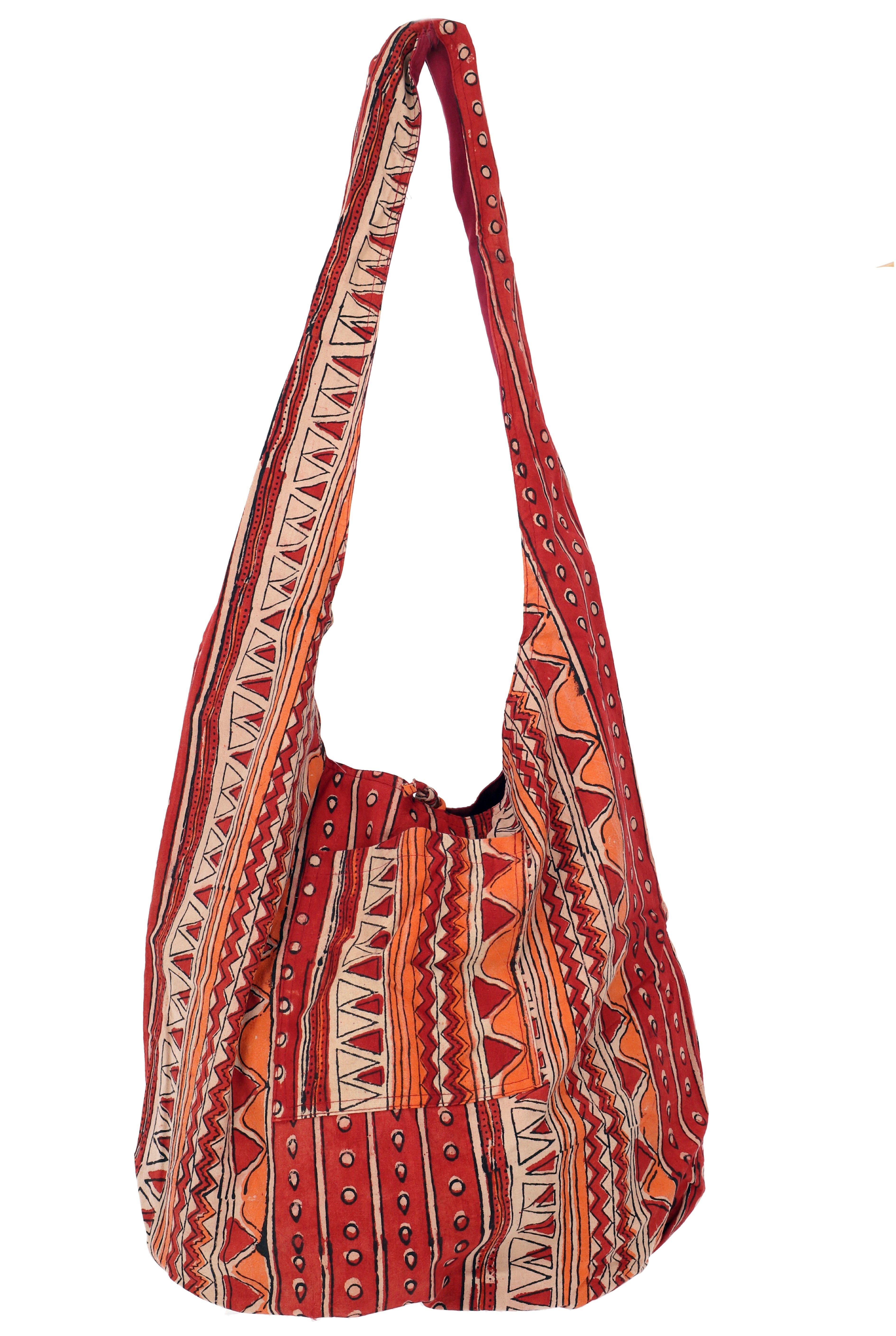 Guru-Shop Schultertasche Sadhu Bag, Umhängetasche, Blockdruck Hippie..