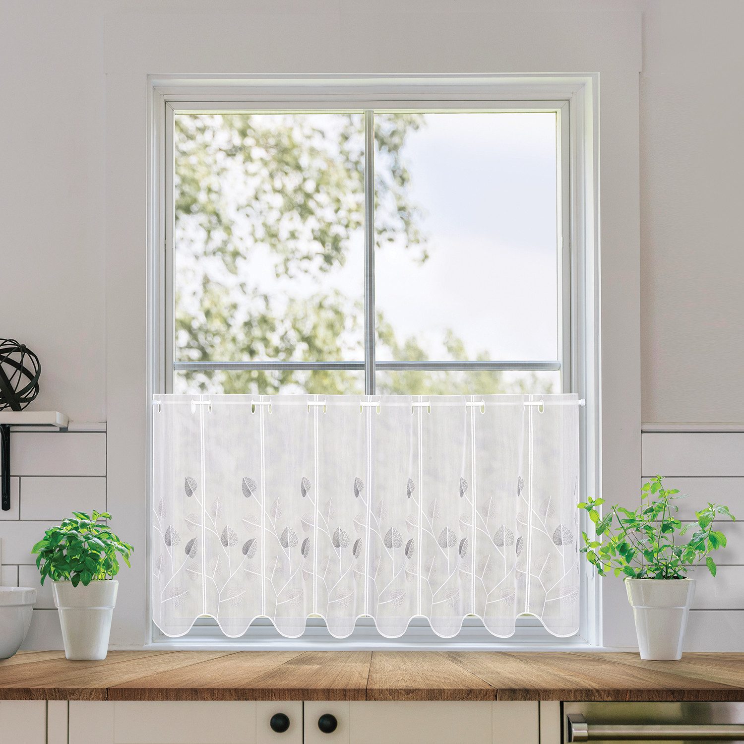 Gerster Scheibengardine Dajana (1 St), Durchzuglöcher, halbtransparent, SB- günstig online kaufen