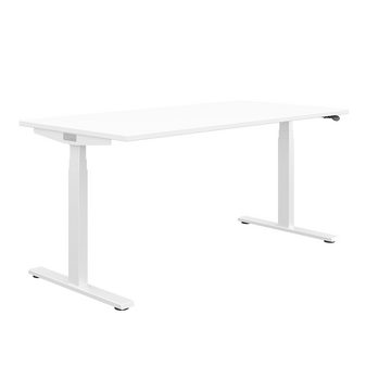 Haworth Schreibtisch HiYa, weißer, höhenverstellbarer Schreibtisch, elektrisch