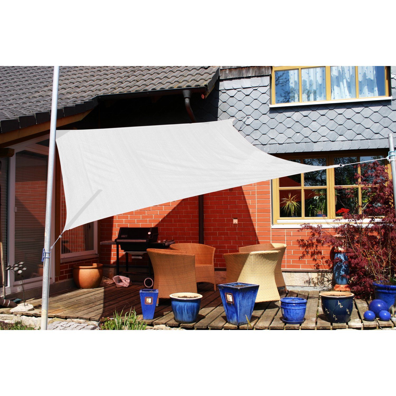 EDUPLAY Sonnensegel 3,6 x 3,6 m Quadrat