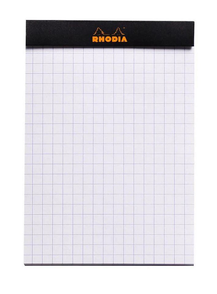 Thumbnail - Rhodia Notizheft 10x Block geheftet 8,5x12cm 80 Blätter kariert 80g - Schwarz 122009C, Rhodia, Blöcke, Hefte und Notizbü...