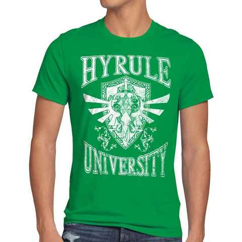 style3 Print-Shirt Herren T-Shirt Hyrule University link zelda wii past ocarina time switch waker