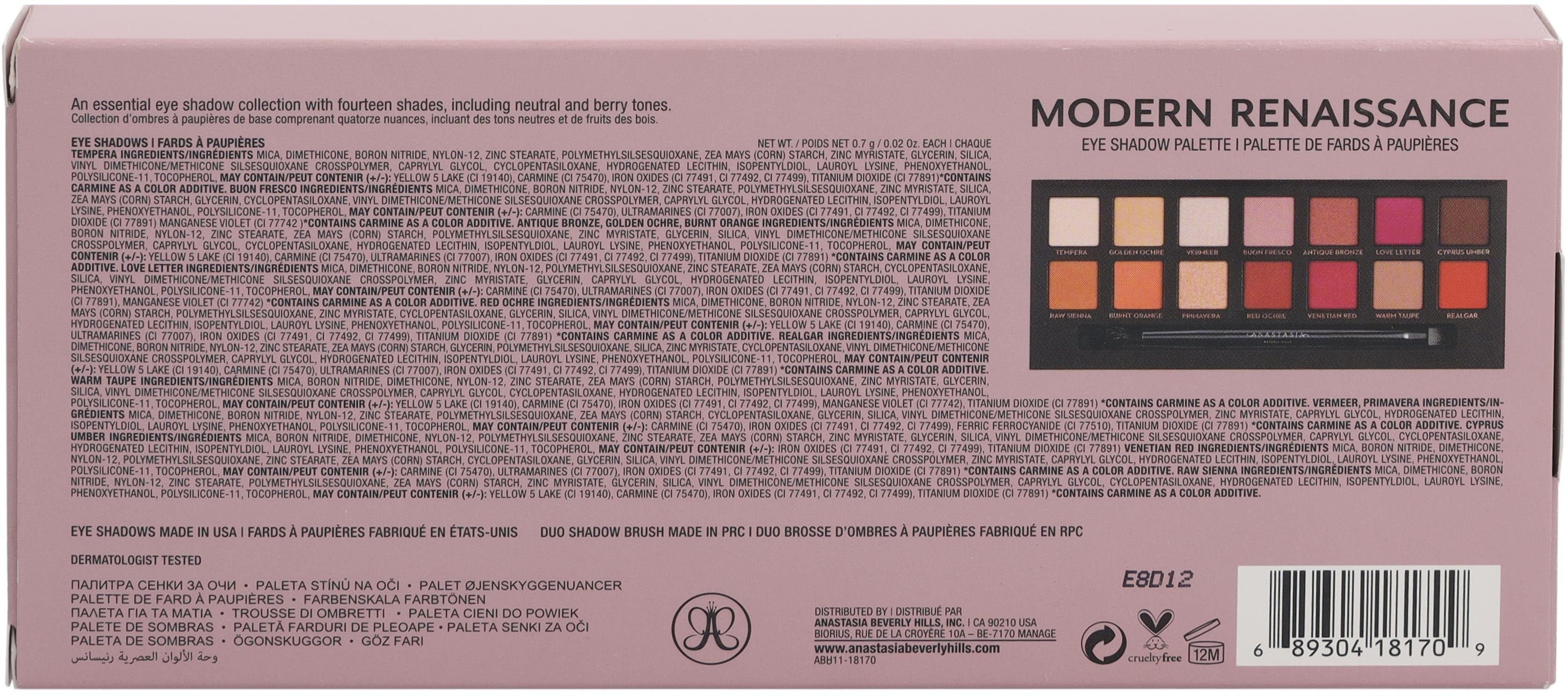 BEVERLY Palette Modern Eyeshadow Lidschatten-Palette HILLS ANASTASIA Renaissance