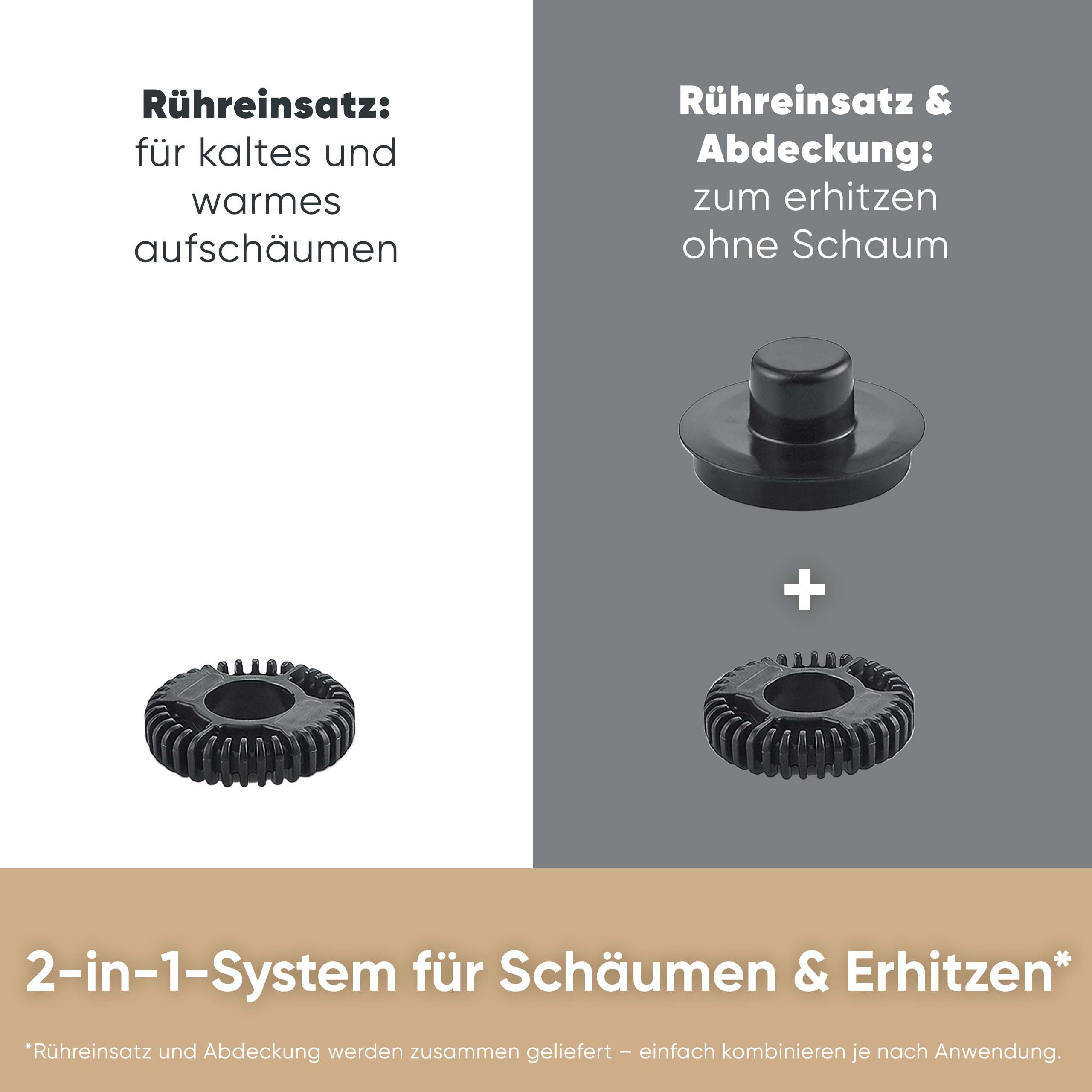 Severin Milchaufschäumer SM 3587 Spuma 700 Plus, 500 W, 13 Programme, komfortable Bedienung, stilvoller 360° LED-Lichtring