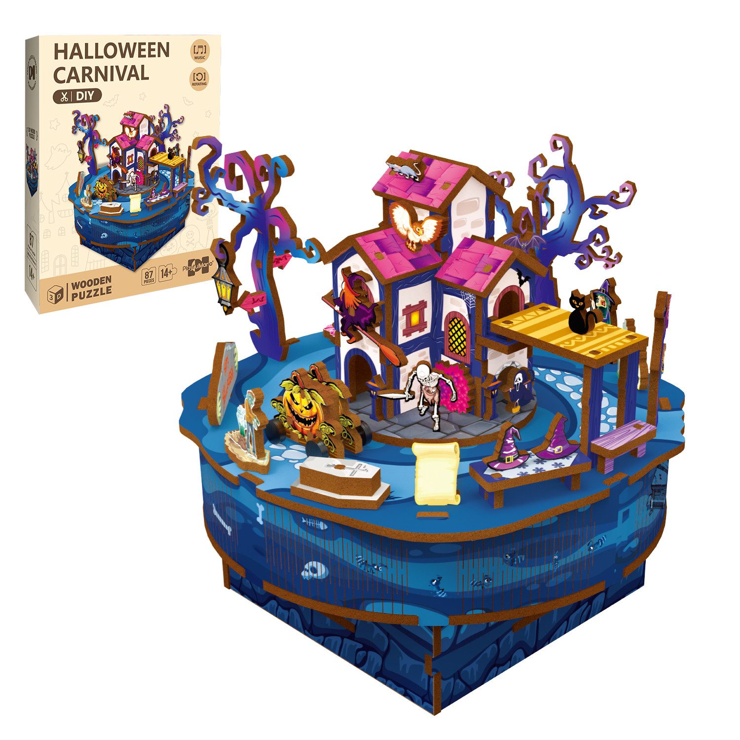 Esun Spieluhr 3D Puzzle Holz Musikbox und Musik Holzpuzzle Modellkits für E günstig online kaufen