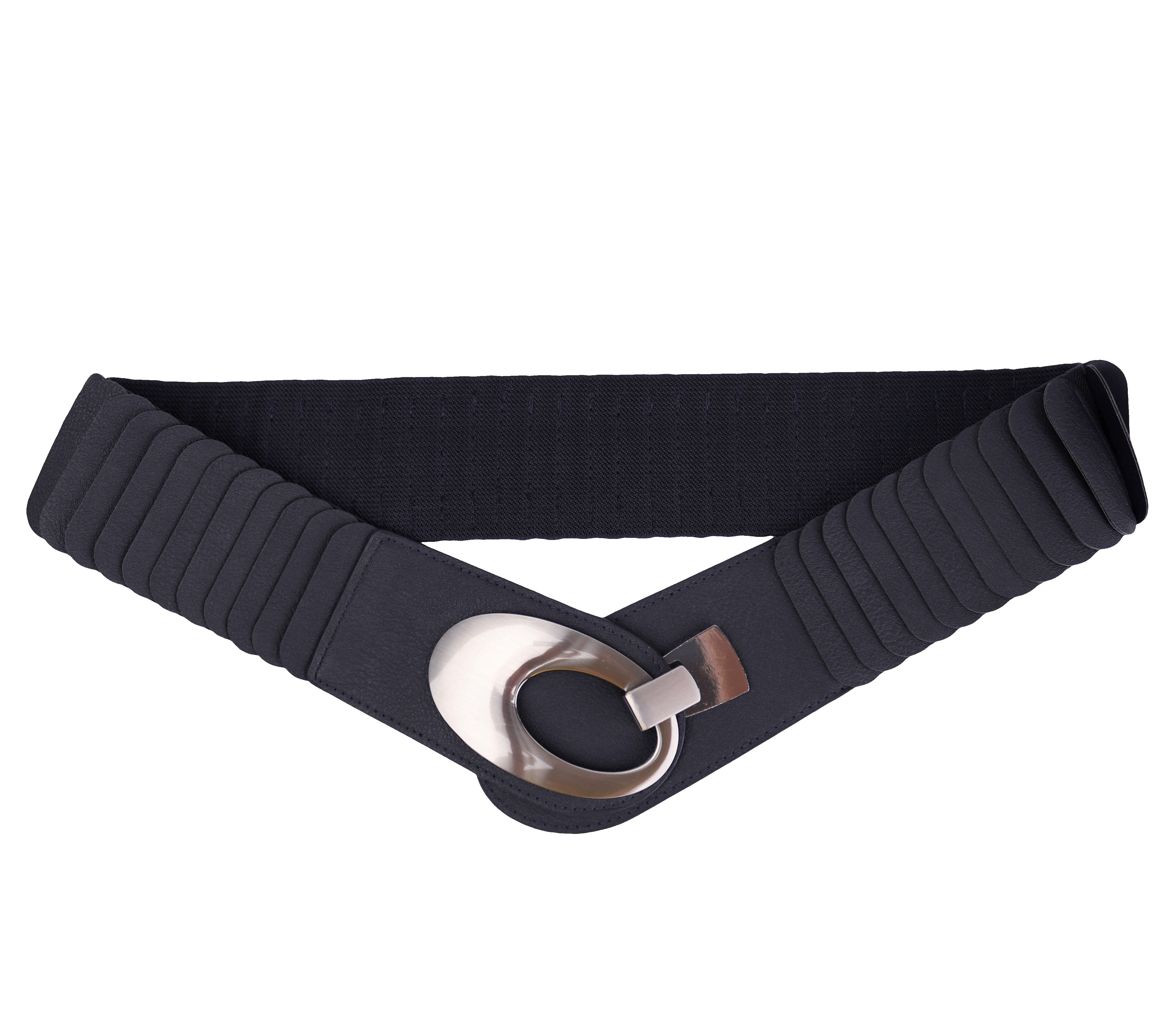 MIRROSI Taillengürtel Leo Unifarbe breit 6cm für Taillenumfang 85 bis 110cm, ONESIZE (Angenehmes Tragesgefühl, Leopard Muster, Unifarben) Breiter Stretch Gürtel