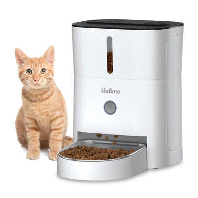 ANTEN Katzen-Futterautomat 3L Automatischer Futterautomat für Haustiere, Weiß, 1–6 Mahlzeiten/Tag
