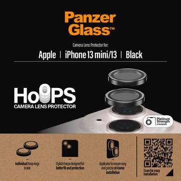PanzerGlass Hoops für Apple iPhone 13, Apple iPhone 13 mini, Kameraschutzglas, Schutzglas, Linsenschutz, Kameraschutz, Abdeckung, stoßfest, kratzfest