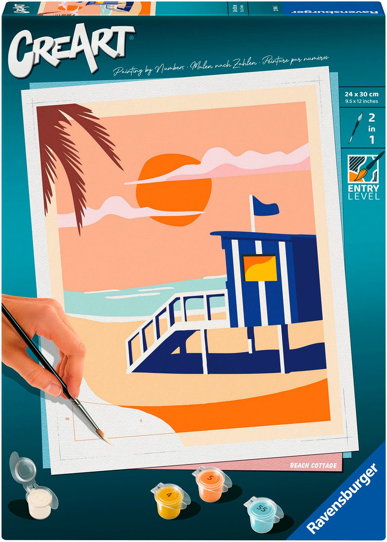 Ravensburger Malen nach Zahlen CreArt, Strandhaus, Made in Europe