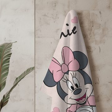 MTOnlinehandel Badetuch Minnie Mouse 70x140 cm, 100 %, Baumwolle (1-St), Strandtuch Disney's Minnie Maus