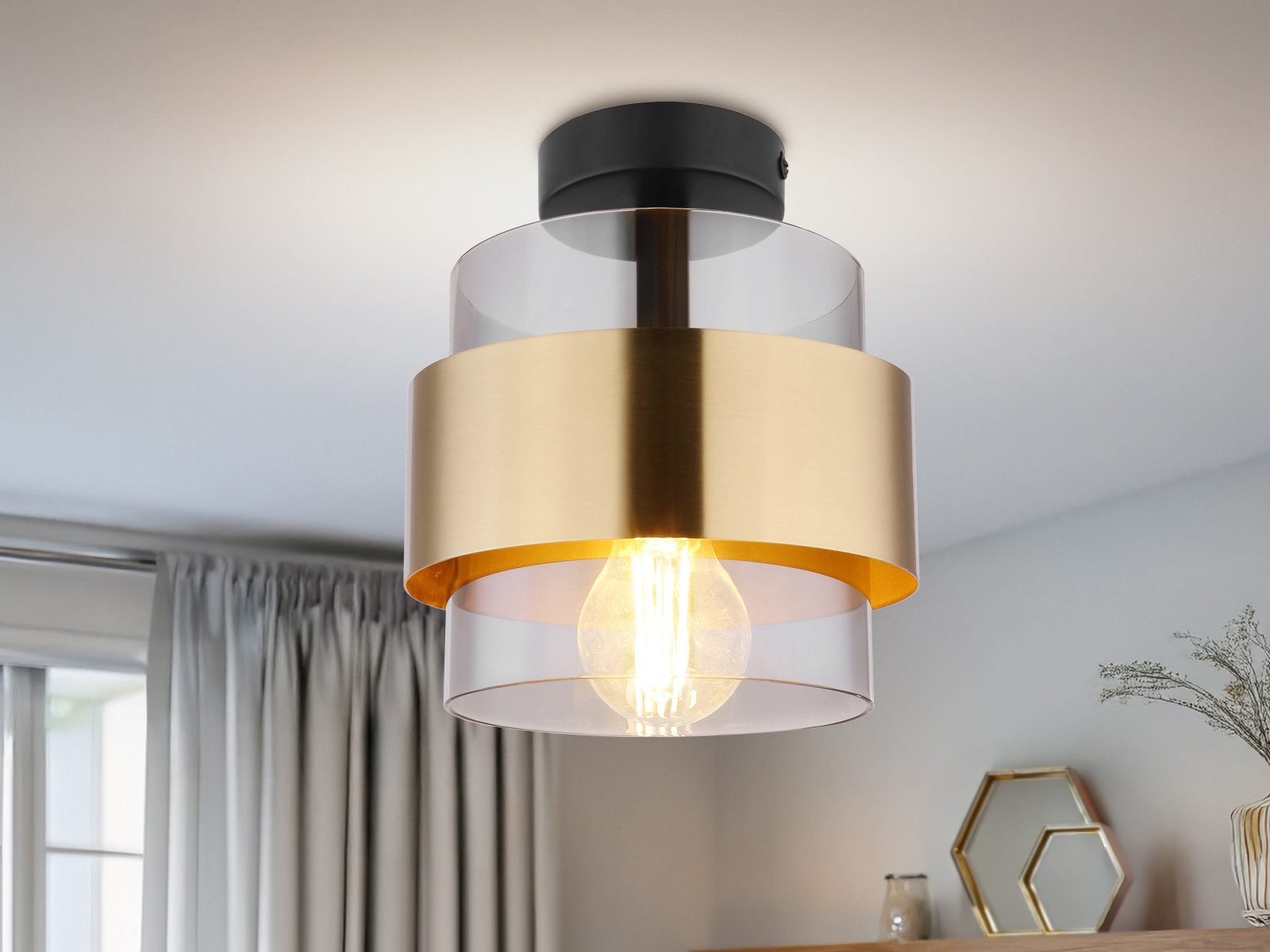 GLOBO LIGHTING LED Deckenleuchte, Leuchtmittel stufenweise über Wandschalte günstig online kaufen