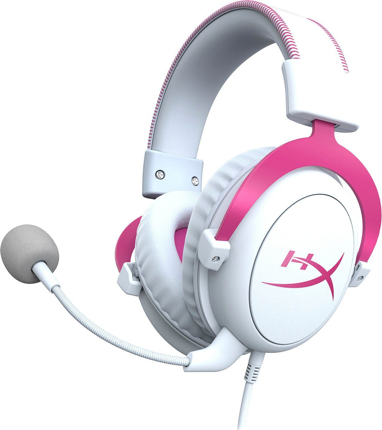 HyperX Cloud II Gaming-Headset (Mikrofon abnehmbar, Rauschunterdrückung)