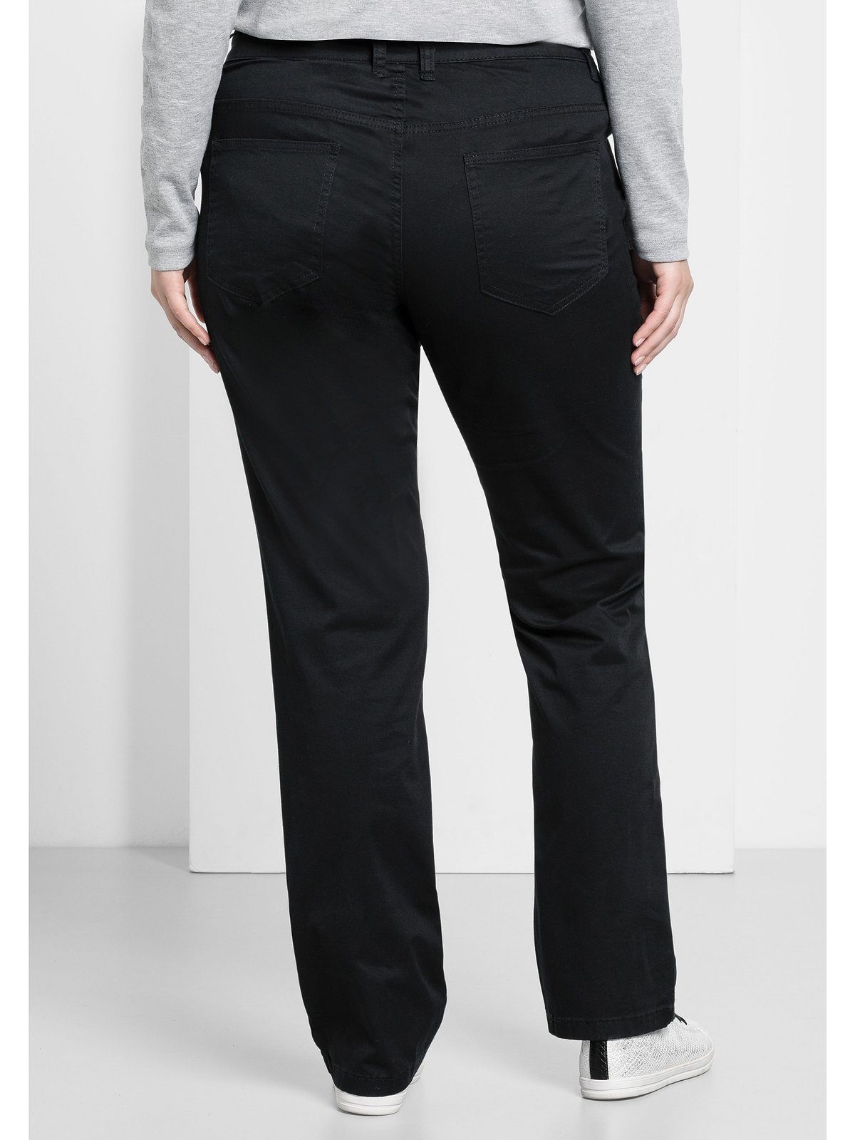 Damen Hosen Sheego Stretch-Hose Hose elastische Twill-Qualität