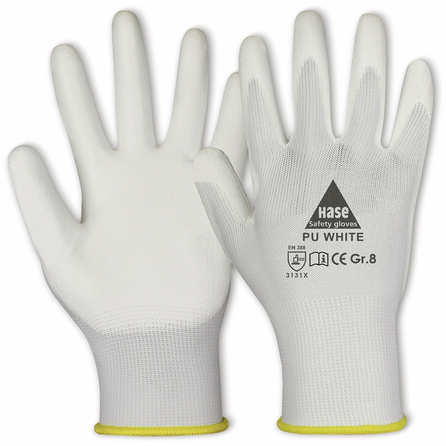 Hase Safety Gloves Рабочие перчатки HASE SAFETY GLOVES Рабочие перчатки PU, PU white, EN 388, EN 420