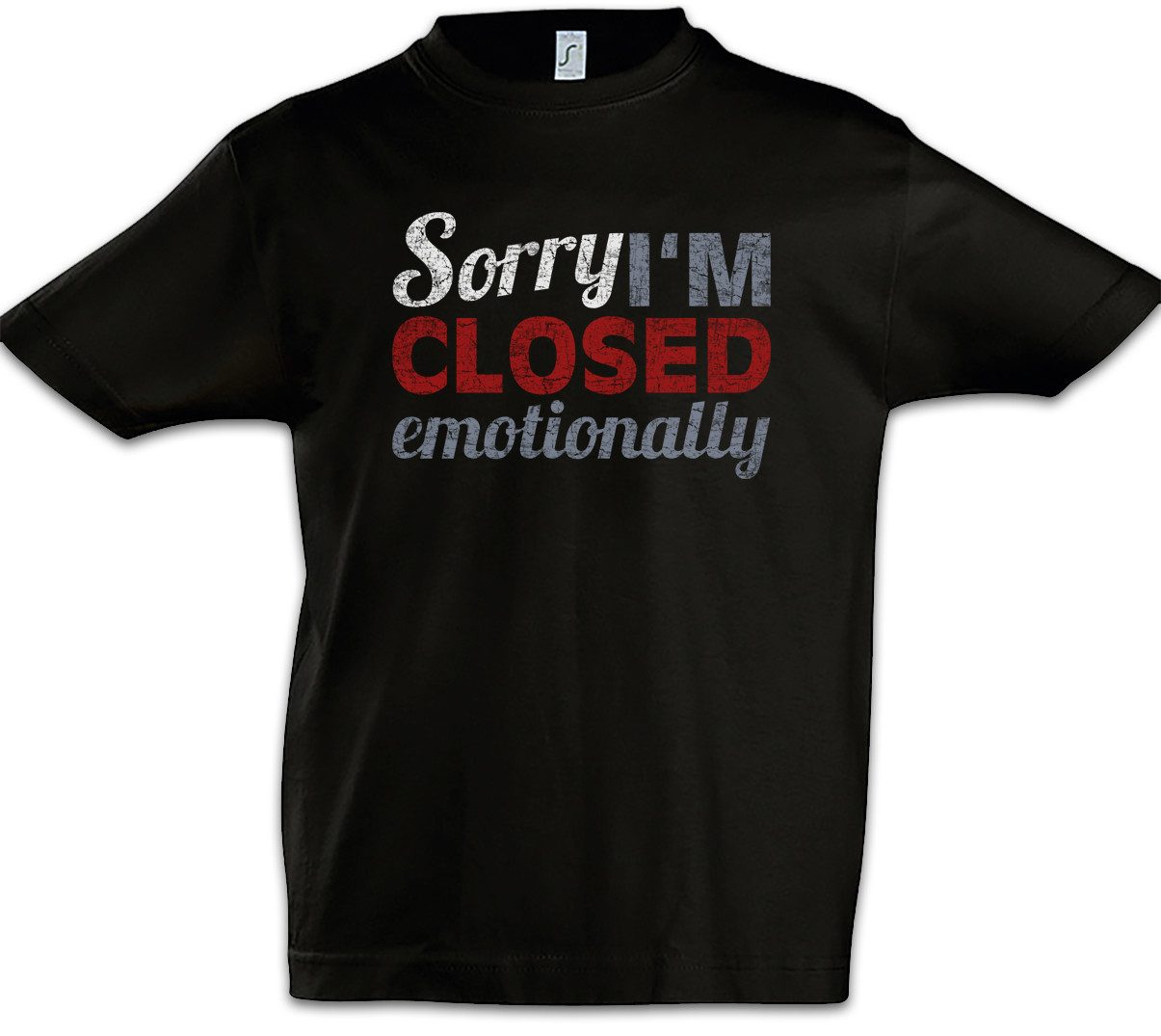 Urban Backwoods Print-Shirt Sorry I'm Closed Emotionally Kinder T-Shirt Emotionen Emotions Single (1-tlg) Vergeben Engaged Paar Couple