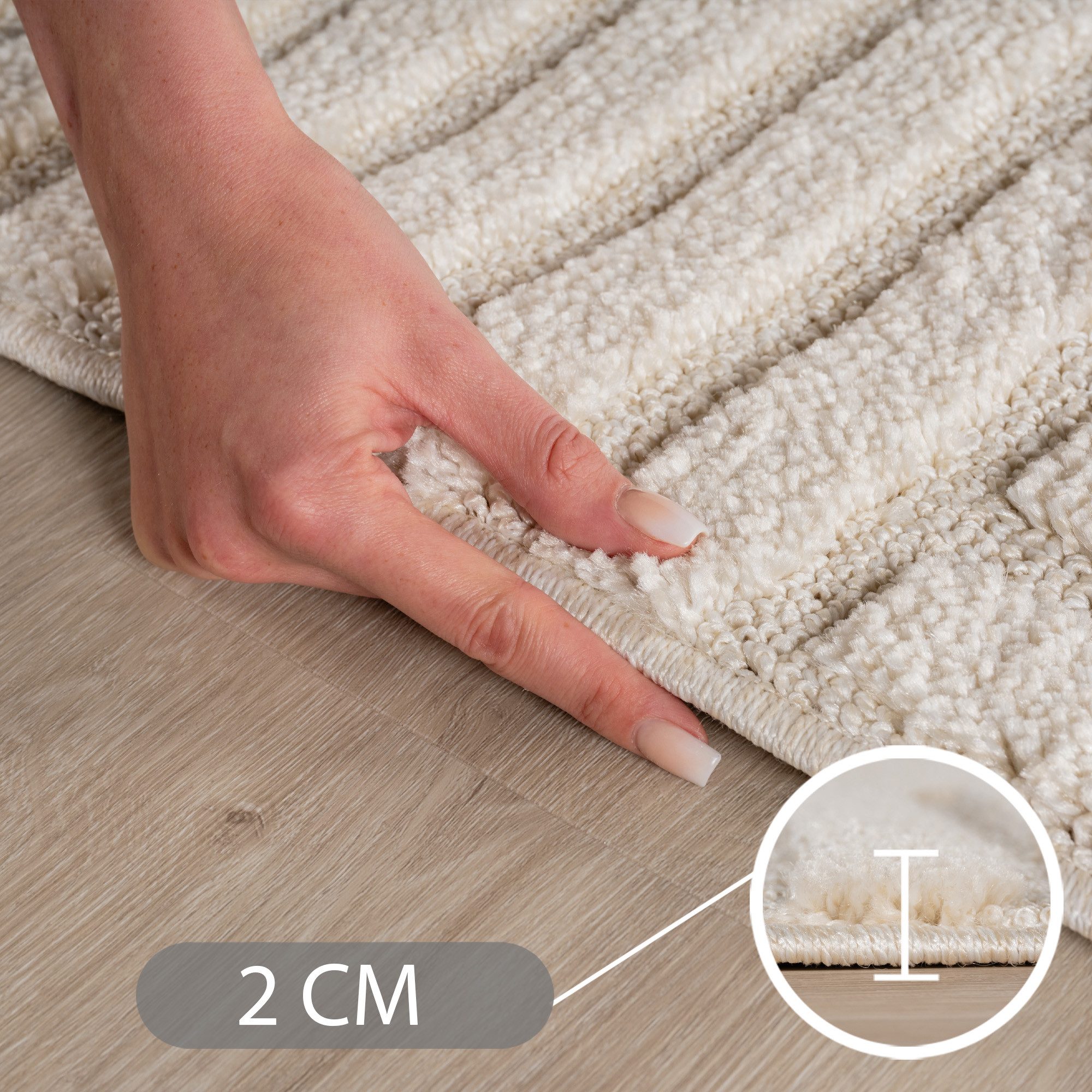 SIMPEX24 Designteppich Boho Design, Rechteckig, Höhe: 8 mm, Teppich Wohnzimmer, Schlafzimmer, Gästezimmer
