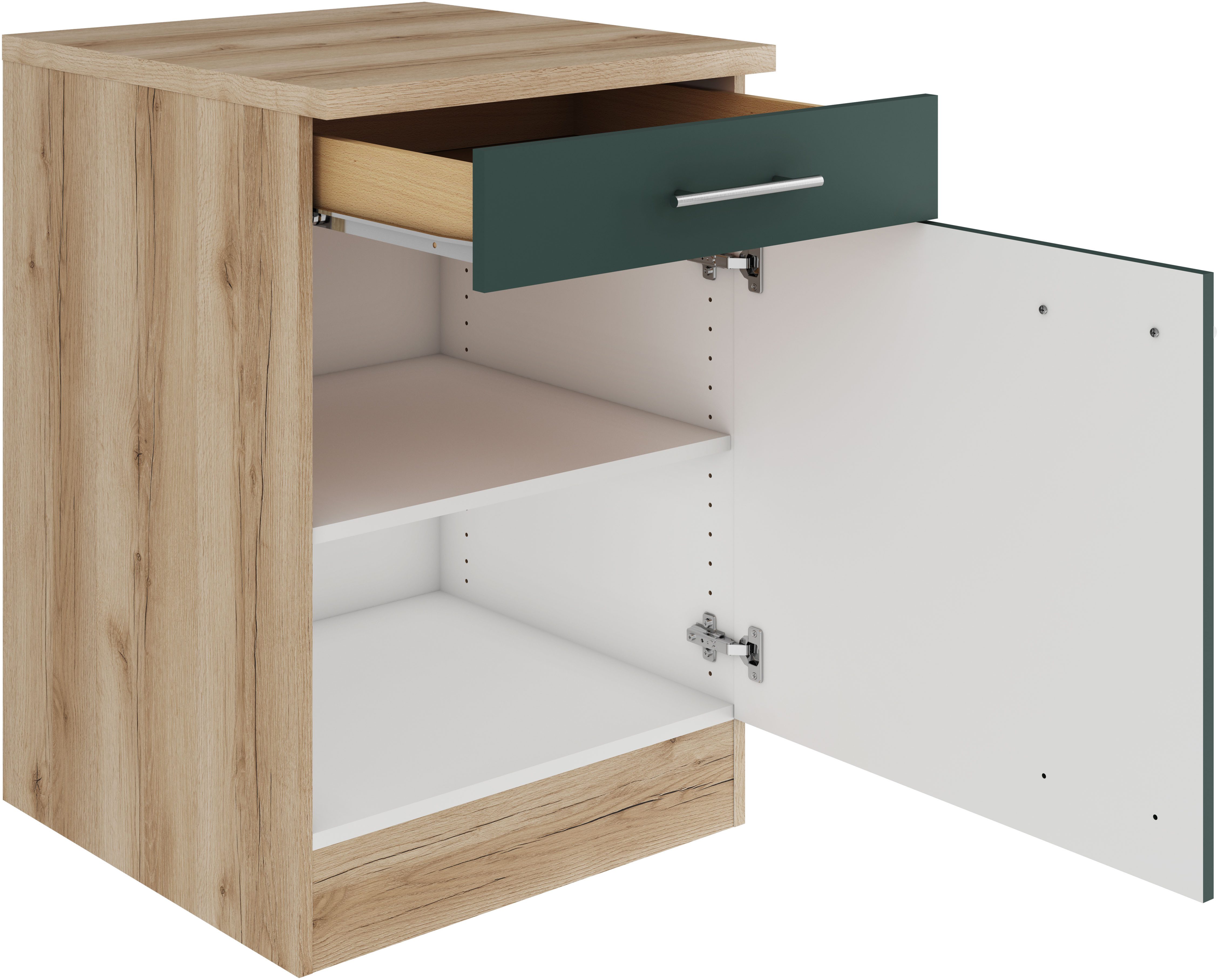OPTIFIT Unterschrank Bella Breite 60 cm, 1 Tür, 1 Einlegeboden, 1 Schubkasten