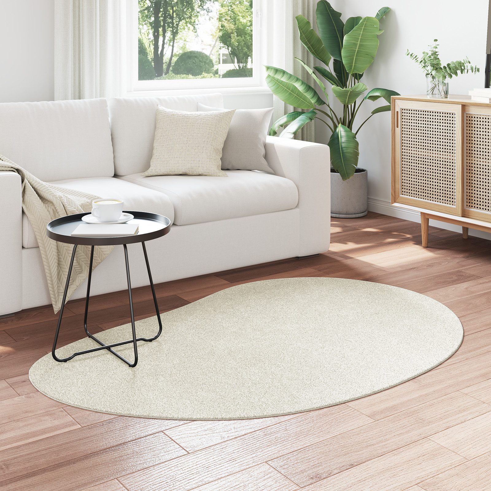 vidaXL Teppich Bereichsteppich Creme 120x170 cm günstig online kaufen